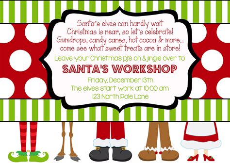 Santas Workshop Invitation Template