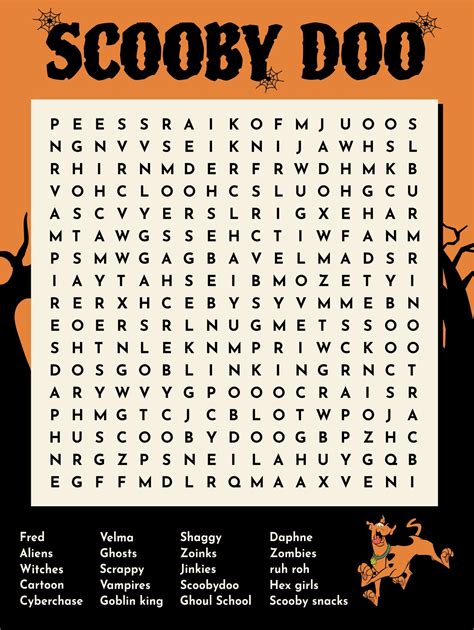 Scooby Doo Word Searches and Crosswords