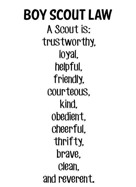 Scout Law Poster