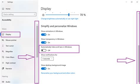 Scroll Bar Settings in Excel