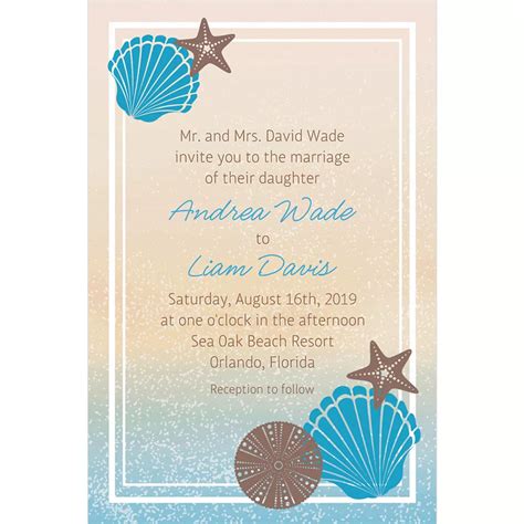 Seashell Invitation Template