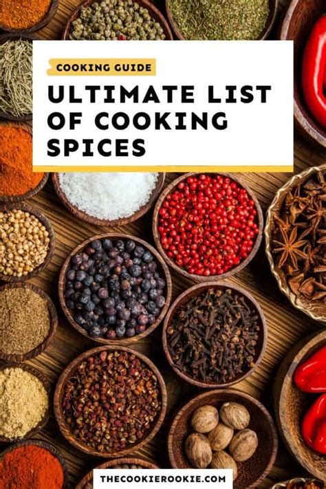 Seasonings and Spices for Cooking