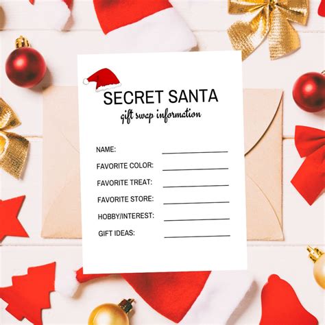 Secret Santa Note Cards