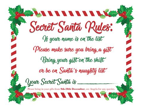 Secret Santa Note Examples