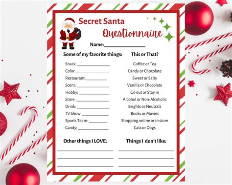 Secret Santa Templates Free