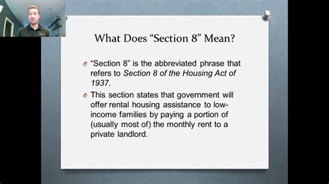 Section 8 Explained