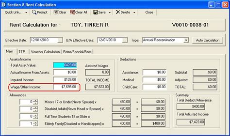 Section 8 Income Calculation