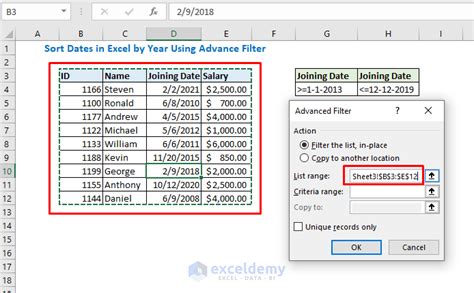 Select Data Range in Excel