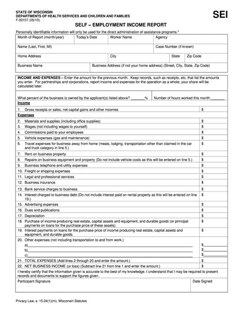 Self-Employment Income and Food Stamps