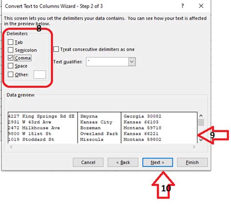 Separating Addresses in Excel