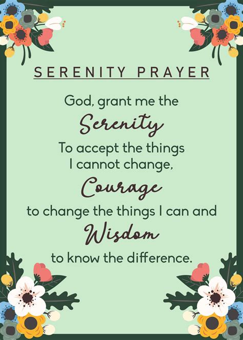 Serenity Prayer Colorful