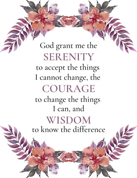 Serenity Prayer Printable