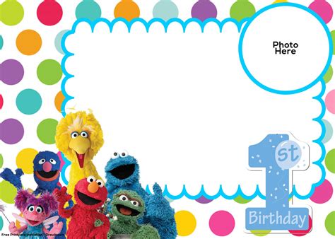 Sesame Street Friends Invitation Templates