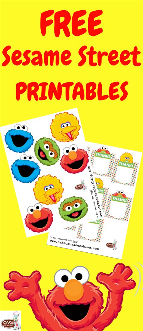 Sesame Street Printables for Parents and Educators