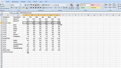 Set Up Excel Workbook