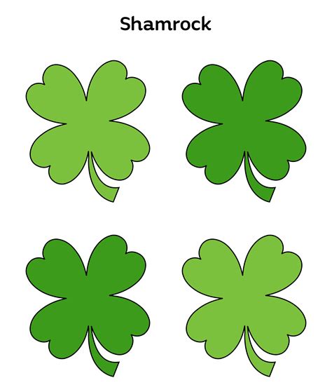 Shamrock Cutouts Printable Template