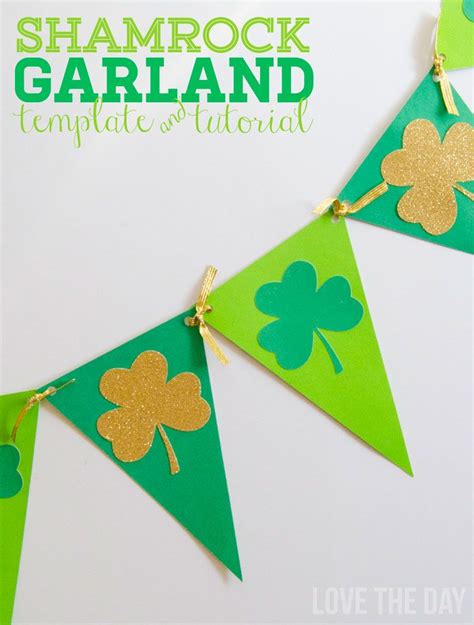 Shamrock Garland Template