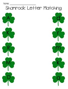 Shamrock Letter Match