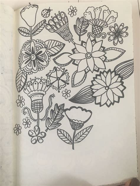 Sharpie Tattoo Marker Floral Designs