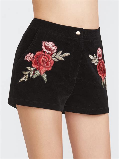 Shorts with Embroidery