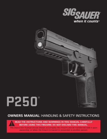 Sig Sauer P250 Manual