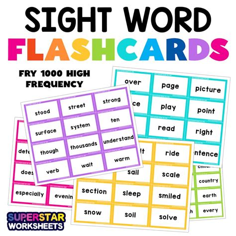 Sight Word Flashcard Example 5