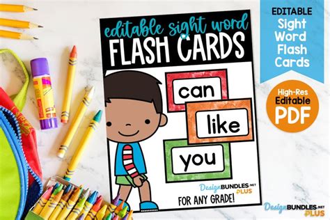 Sight Word Flashcard Example 9