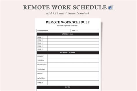 Sign Out Sheet Template for Remote Workers