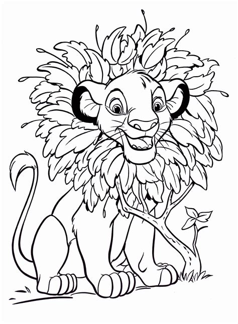 Simba Coloring Pages For Kids Free Printables