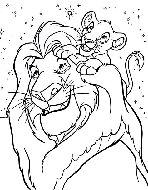 Simba Coloring Pages For Kids Free Printables