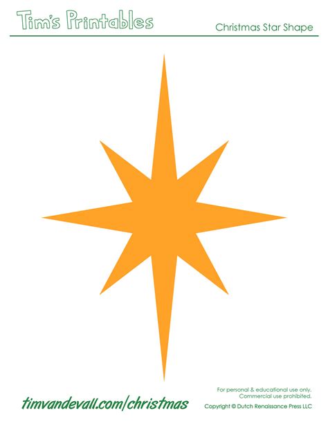 Simple Christmas Star Template