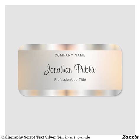 Simple and Elegant Name Tag Template