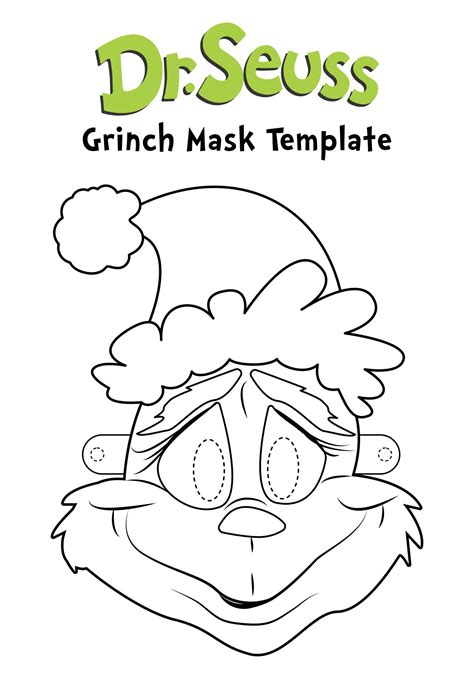 Simple Grinch Mask Template