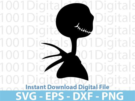 Simple Jack Skellington Silhouette