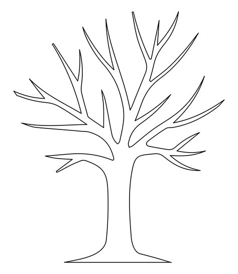 Simple Tree Outline Printable