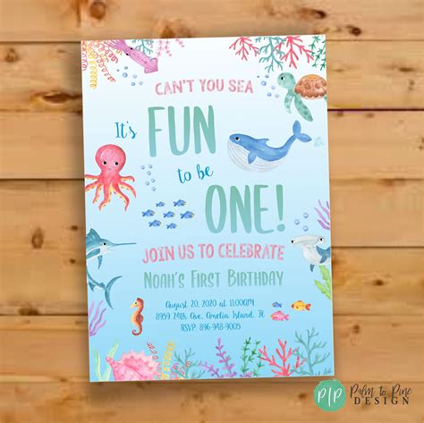 Simple Little Mermaid Invitation