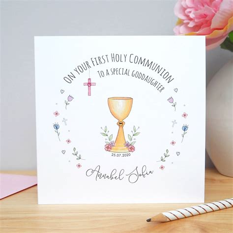 Simple and Elegant First Holy Communion Card Ideas