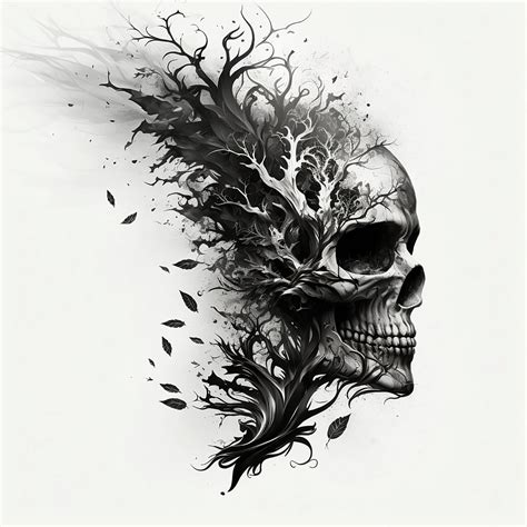 Skull design tattoo