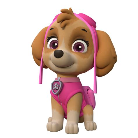 Skye from Paw Patrol in flight