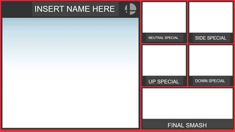 A sample Smash Bros moveset template