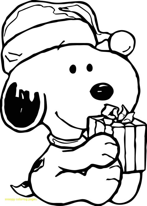 Snoopy Christmas Coloring Page Printable