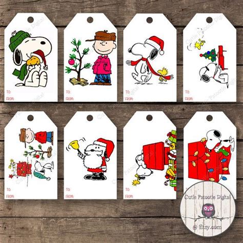 Snoopy Christmas Gift Tag Printable