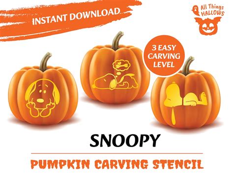 Snoopy Pumpkin Carving Template Designs For Halloween Fun