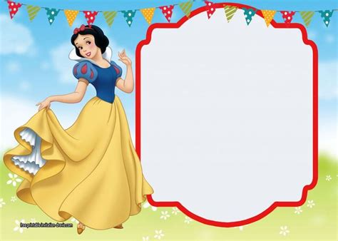 Snow White Invitation Template 1