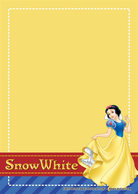 Snow White Invitation Template 2