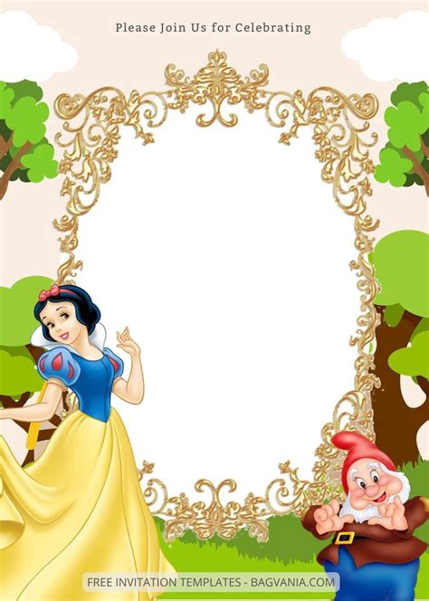 Snow White Invitation Template 8