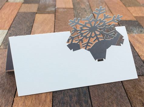 Snowflake Place Card Template