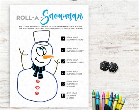 Snowman Showdown Christmas Dice Game