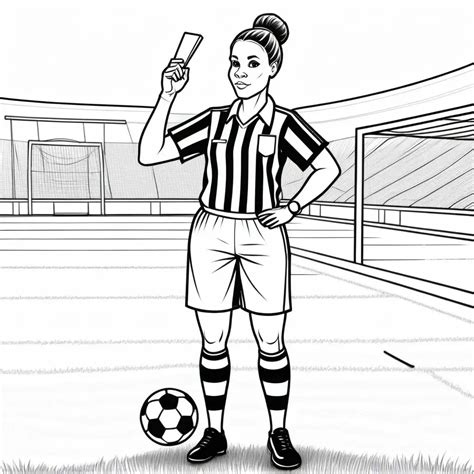 Soccer Referee Coloring Page