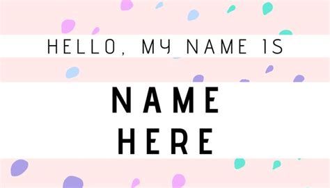 Social Gathering Name Tag